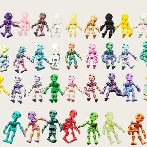 12 x 3D printed  Skeleton Figurines -preorder